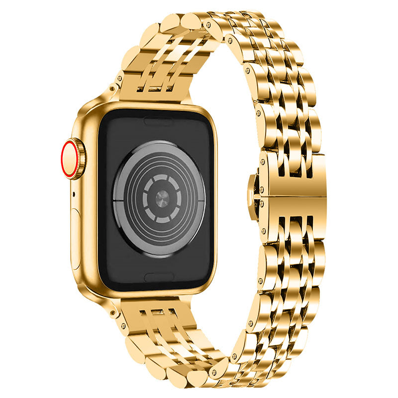 AMEXI verstellbares Metallarmband, kompatibel mit Apple Watch